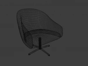 WHITE CHAIR LOW POLY GAME READY 3D Model