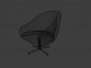 WHITE CHAIR LOW POLY GAME READY 3D Модель