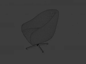 WHITE CHAIR LOW POLY GAME READY 3D Model