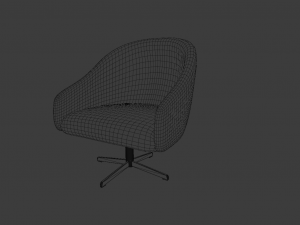 WHITE CHAIR LOW POLY GAME READY 3D Модель