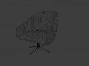 WHITE CHAIR LOW POLY GAME READY 3D Model