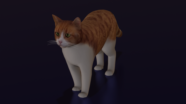 CAT LOW POLY GAMEREADY Modelo 3D .c4d .max .obj .3ds .fbx .stl .blend 