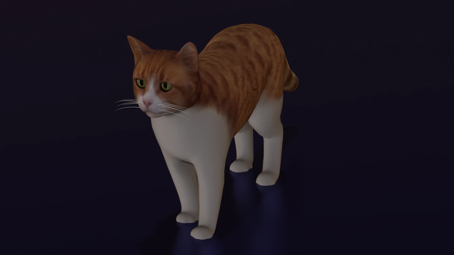 GATO LOW POLY LISTO PARA EL JUEGO Modelo 3D .c4d .max .obj .3ds .fbx .stl .blend