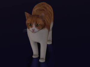 CAT LOW POLY GAMEREADY Modelo 3D