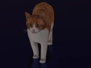 GATO LOW POLY LISTO PARA EL JUEGO Modelo 3D