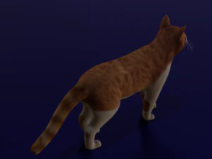GATO LOW POLY LISTO PARA EL JUEGO Modelo 3D