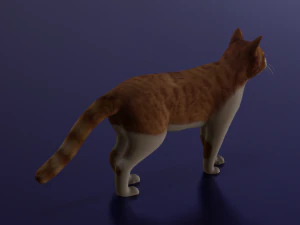 GATO LOW POLY LISTO PARA EL JUEGO Modelo 3D