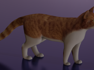 CAT LOW POLY GAMEREADY Modelo 3D