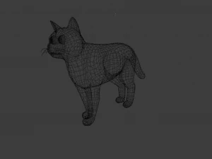 GATO LOW POLY LISTO PARA EL JUEGO Modelo 3D