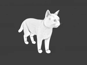 GATO LOW POLY LISTO PARA EL JUEGO Modelo 3D