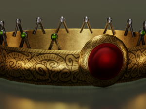 CROWN LOW POLY GAME READY 3D Model