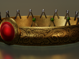 CROWN LOW POLY GAME READY Modelo 3D