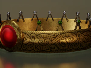 CROWN LOW POLY GAME READY 3D Model