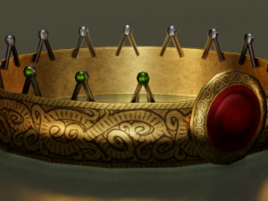 CROWN LOW POLY GAME READY 3D Model