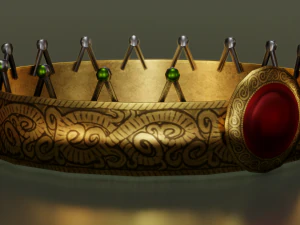CROWN LOW POLY GAME READY 3D Model