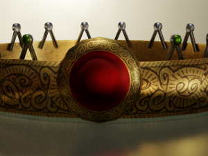 CROWN LOW POLY GAME READY Modelo 3D