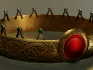 CROWN LOW POLY GAME READY Modelo 3D