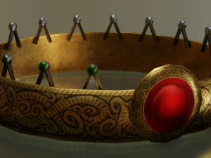 CROWN LOW POLY GAME READY 3D Model