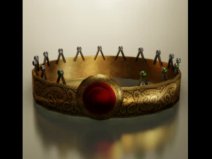 CROWN LOW POLY GAME READY 3D Model