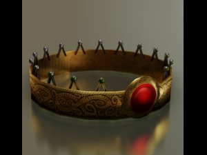 CROWN LOW POLY GAME READY Modelo 3D