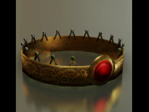CROWN LOW POLY GAME READY 3D Model