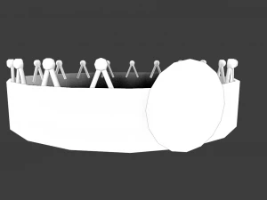 CROWN LOW POLY GAME READY 3D Model