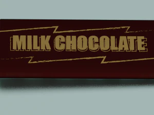 BARRA DE CHOCOLATE LOW POLY GAMEREADY Modelo 3D