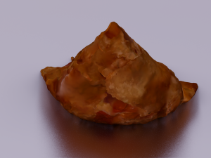 SAMOSA LOW POLY GAMEREADY Modelo 3D