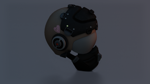SCI FI HELMET LOW POLY GAMEREADY 3D मॉडल .c4d .max .obj .3ds .fbx .stl .blend 