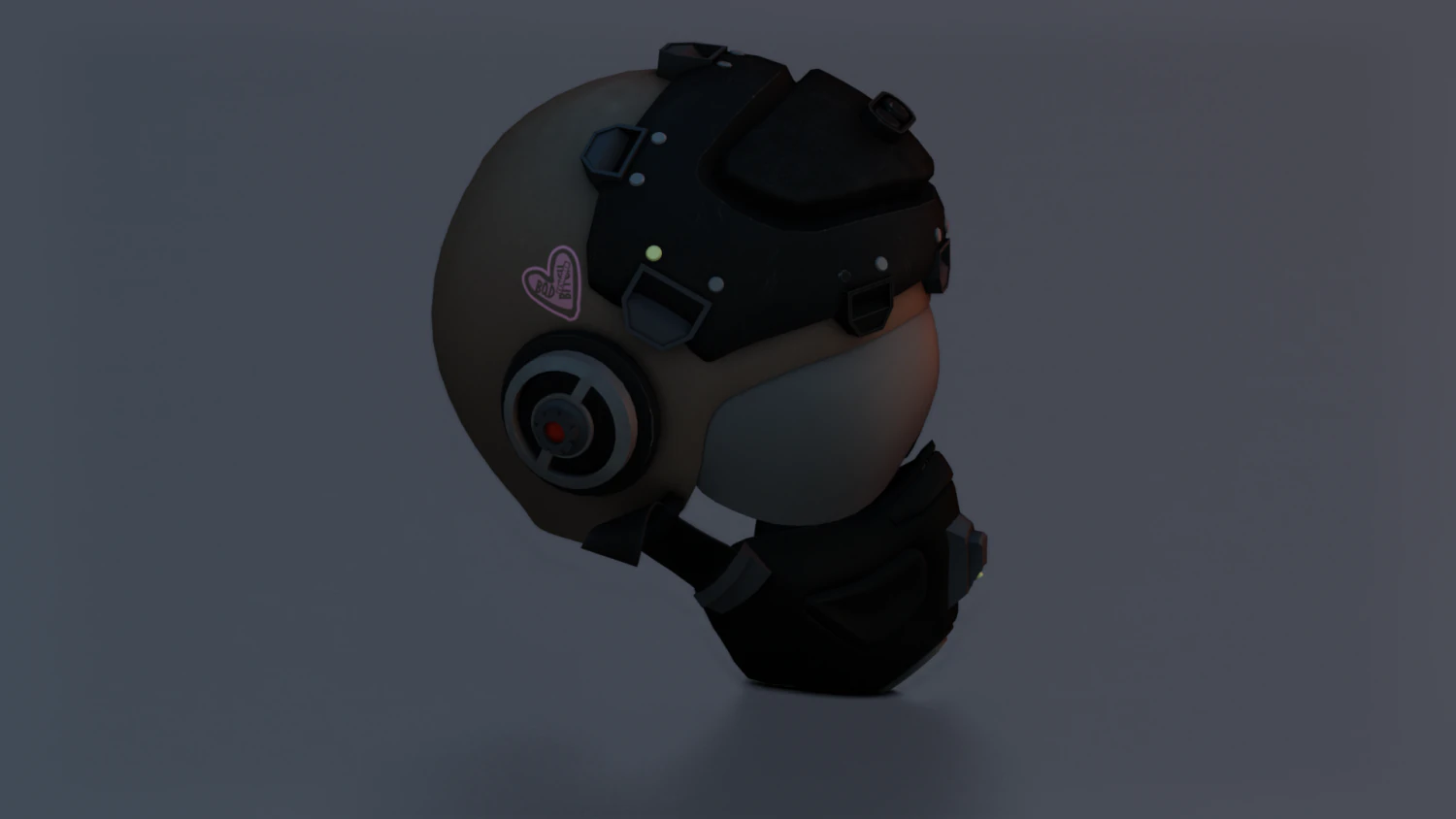 SCI FI HELMET LOW POLY GAMEREADY 3D Model .c4d .max .obj .3ds .fbx .stl .blend 