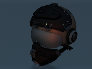 SCI FI HELMET LOW POLY GAMEREADY 3D मॉडल