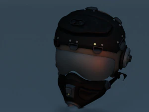 SCI FI HELMET LOW POLY GAMEREADY 3D Model