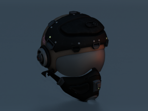 SCI FI HELMET LOW POLY GAMEREADY 3D मॉडल