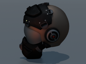 SCI FI HELMET LOW POLY GAMEREADY 3D मॉडल