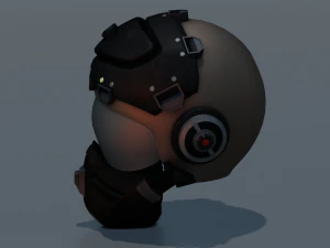 SCI FI HELMET LOW POLY GAMEREADY 3D Model