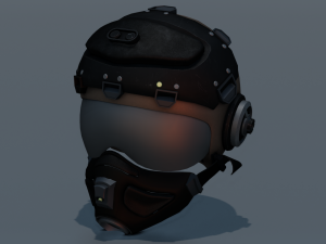 SCI FI HELMET LOW POLY GAMEREADY 3D मॉडल