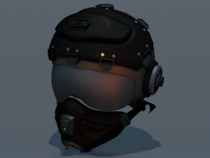 SCI FI HELMET LOW POLY GAMEREADY 3D Model