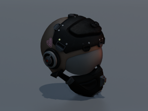 SCI FI HELMET LOW POLY GAMEREADY 3D मॉडल