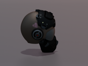 SCI FI HELMET LOW POLY GAMEREADY 3D मॉडल