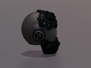 SCI FI HELMET LOW POLY GAMEREADY 3D Model