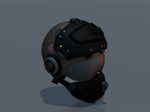 SCI FI HELMET LOW POLY GAMEREADY 3D मॉडल