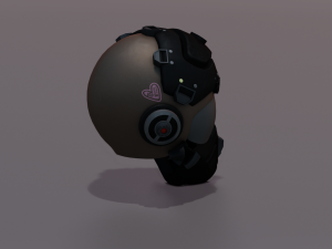 SCI FI HELMET LOW POLY GAMEREADY 3D मॉडल