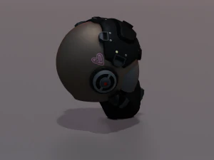 SCI FI HELMET LOW POLY GAMEREADY 3D Model