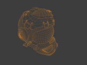 SCI FI HELMET LOW POLY GAMEREADY 3D मॉडल