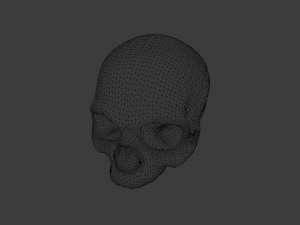 HUMAN HEAD SKULL LOW POLY GAME READY 3D Model