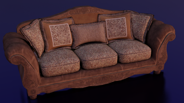 SOFA LOW POLY GAMEREADY 3D मॉडल .c4d .max .obj .3ds .fbx .stl .blend 