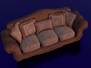 SOFA LOW POLY GAMEREADY 3D Model