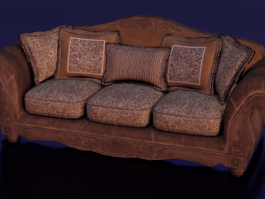 SOFA LOW POLY GAMEREADY 3D मॉडल