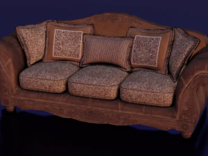 SOFA LOW POLY GAMEREADY 3D Model
