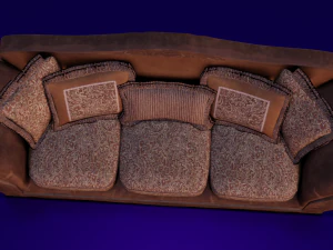 SOFA LOW POLY GAMEREADY 3D Model